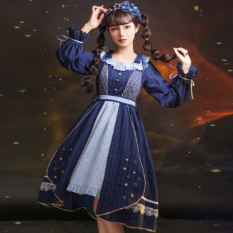 Cicadas Sing At Summer Night Classic Lolita Style Dress OP by Withpuji (WJ39)
